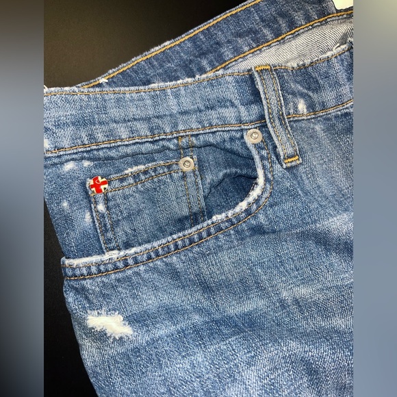 HUDSON Jeans Skylar Relaxed Straight Dist. Skinny Jeans in Angeleno Size 29 EUC - Picture 8 of 16